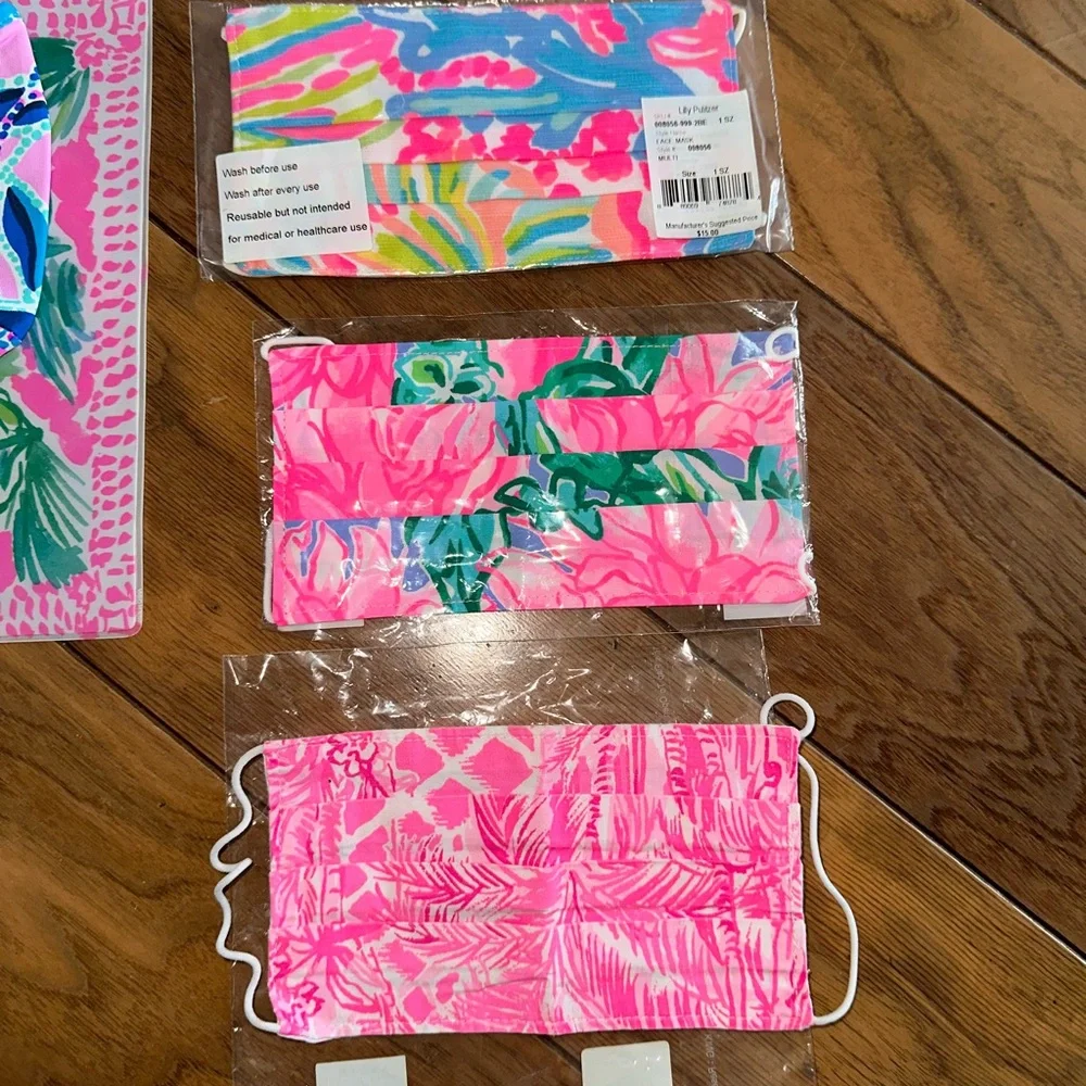 Lilly Pulitzer Vibrant Reusable Face Mask Bundle with Breathable Fabric